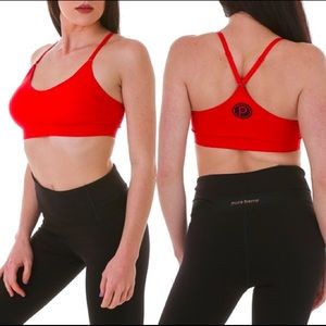 OFFICIAL PURE BARRE CHERRY RED SEAMLESS BRA